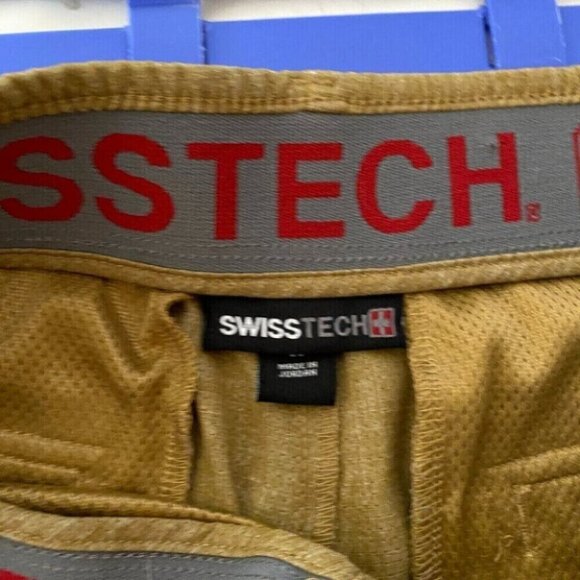 SwissTech Shorts Mens 30 Brown Lightweight Hiking Casual Summer Perforated Cool - Picture 7 of 13